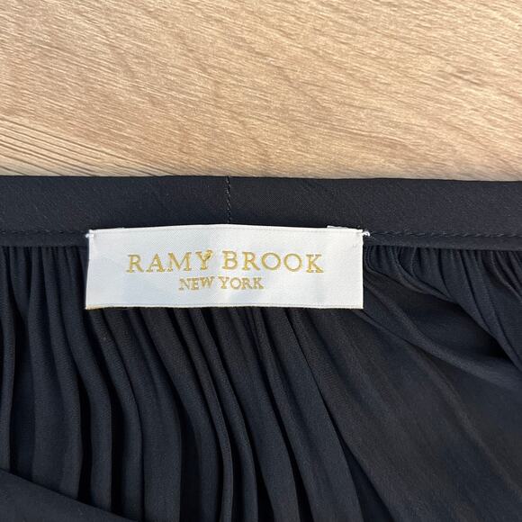 Ramy Brook Womens Paris Blouson Mini Dress Sz Small Black Smocked Whimsigoth - Picture 4 of 8